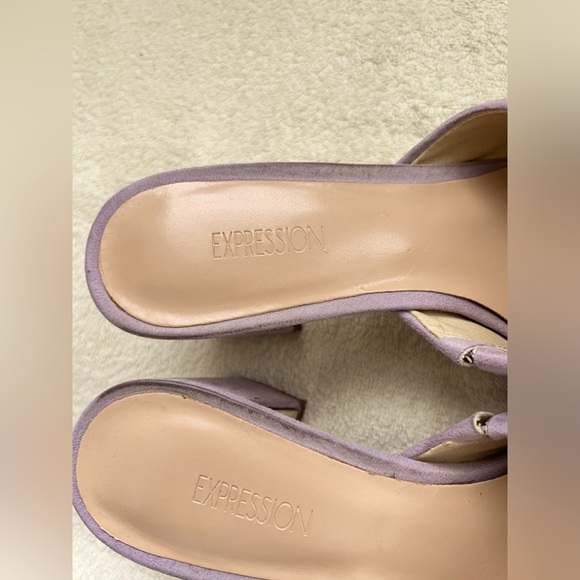 Expressions | Purple Suede Pointed-toe Block heels | Size 7 - Picture 3 of 6